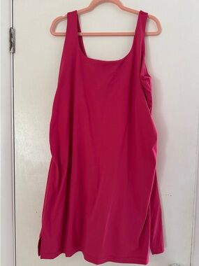 Old Navy Pink Active Dress with Shorts and Built-In Bra